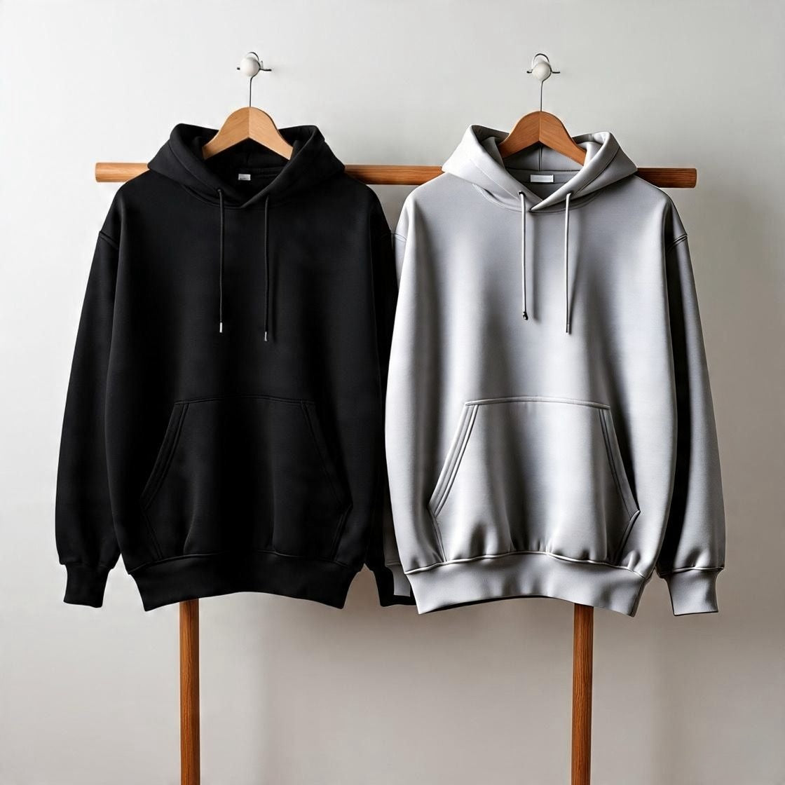 Pack of 2 Premium Hoodies – Ultimate Comfort & Style Combo (Black & Grey)