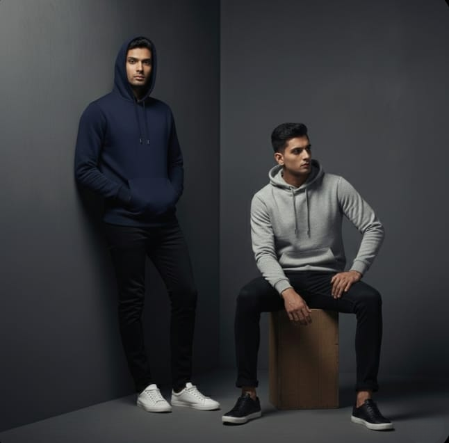 Pack of 2 Premium Hoodies – Ultimate Comfort & Style Combo (Blue & Gray)