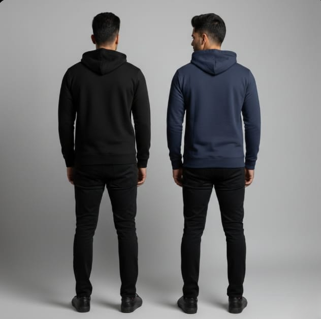 Pack of 2 Premium Hoodies – Ultimate Comfort & Style Combo (Black & Blue)
