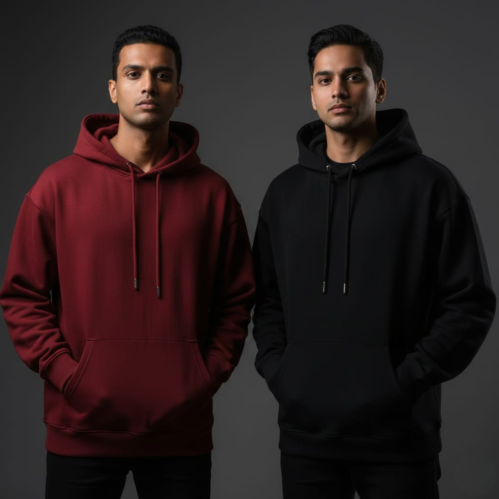 Super Comfy Hoodies – Pack of 2 Combo (Black & Red)