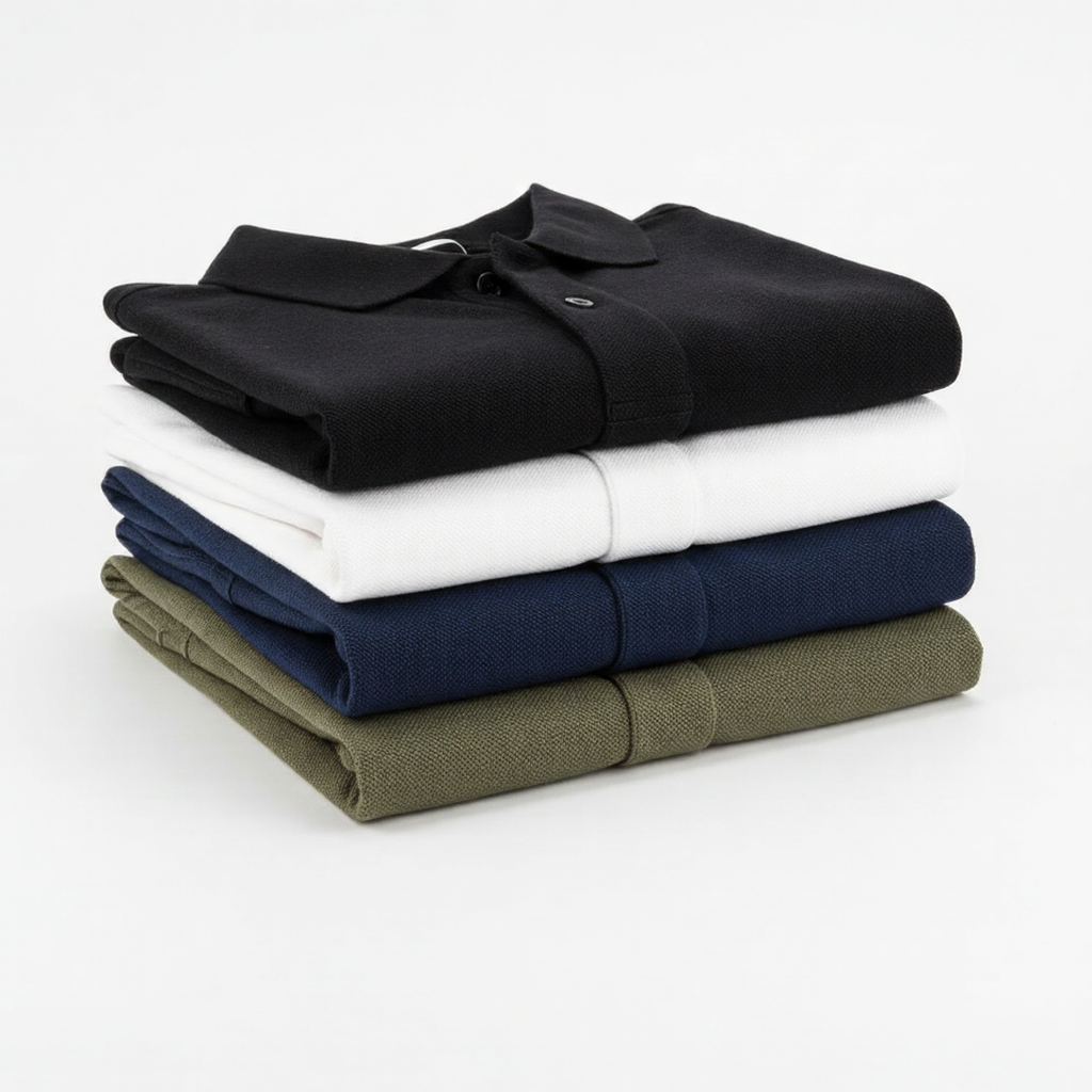 Polo T-Shirts Pack of 4 (black white navy olive)