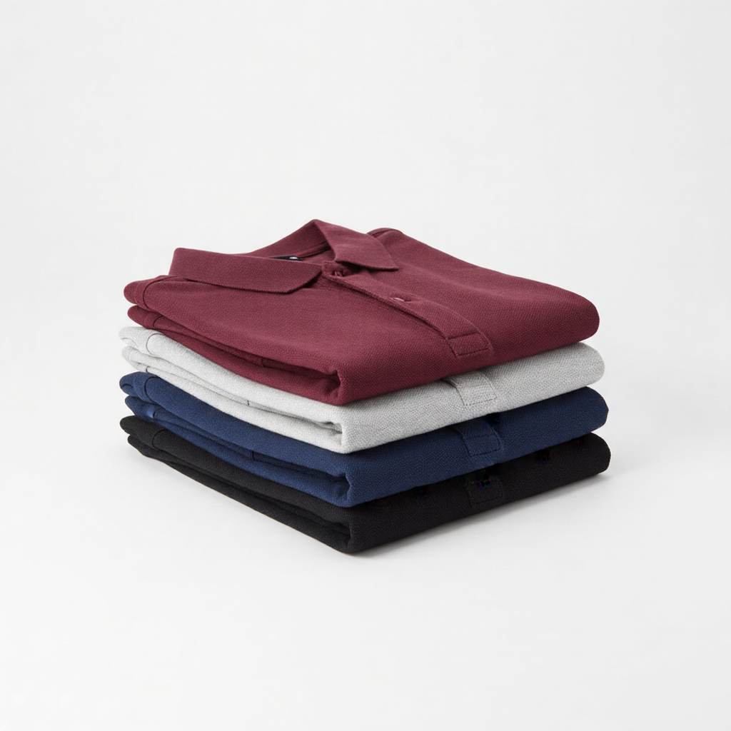 Polo T-Shirts Pack of 4 (maroon grey navy black)