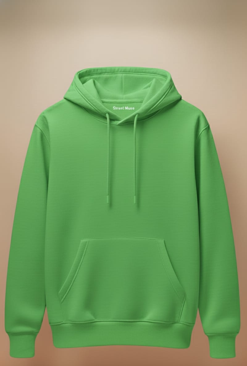 Premium 5-Thread Fleece Hoodie –Green