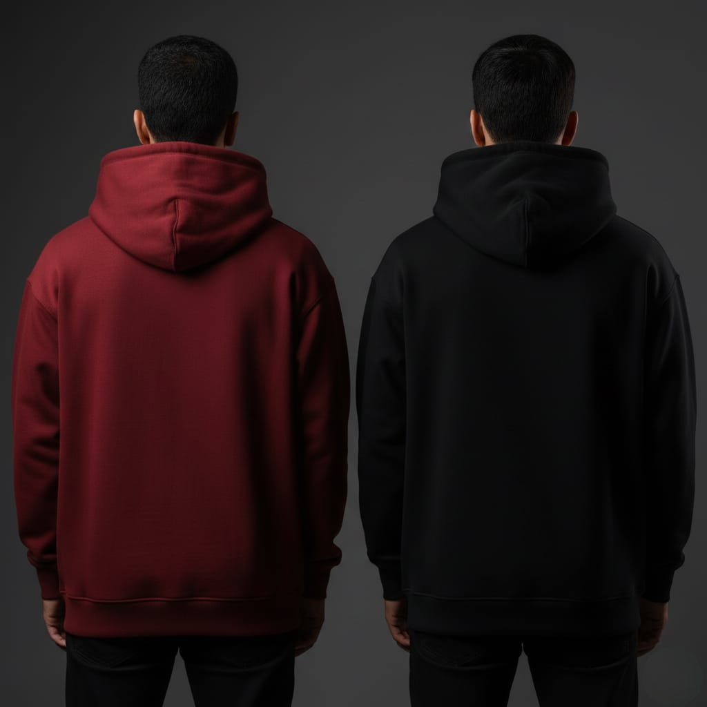 Super Comfy Hoodies – Pack of 2 Combo (Black & Red)