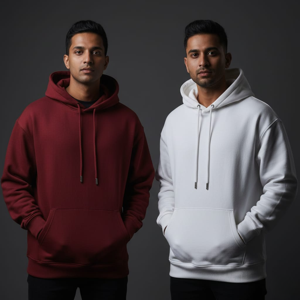 Super Comfy Hoodies – Pack of 2 Combo (White & Red)