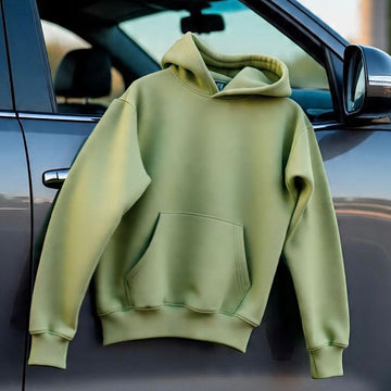 Premium 3-Thread Fleece Hoodie (Light green)