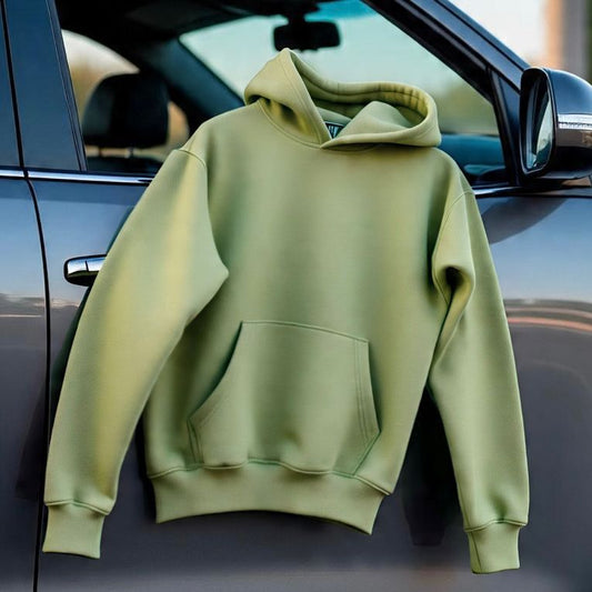 Premium 3-Thread Fleece Hoodie (Light green)