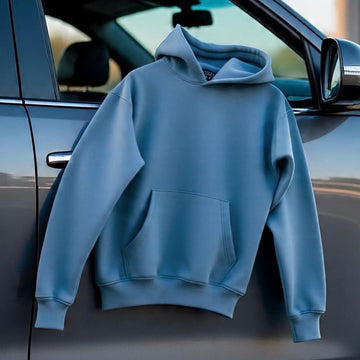 Premium 3-Thread Fleece Hoodie (Blue)