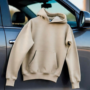 Premium 3-Thread Fleece Hoodie (Beige)