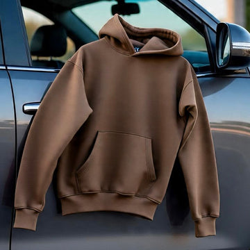 Premium 3-Thread Fleece Hoodie (Brown)