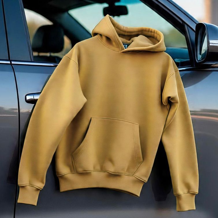 Premium 3-Thread Fleece Hoodie (Yellow)