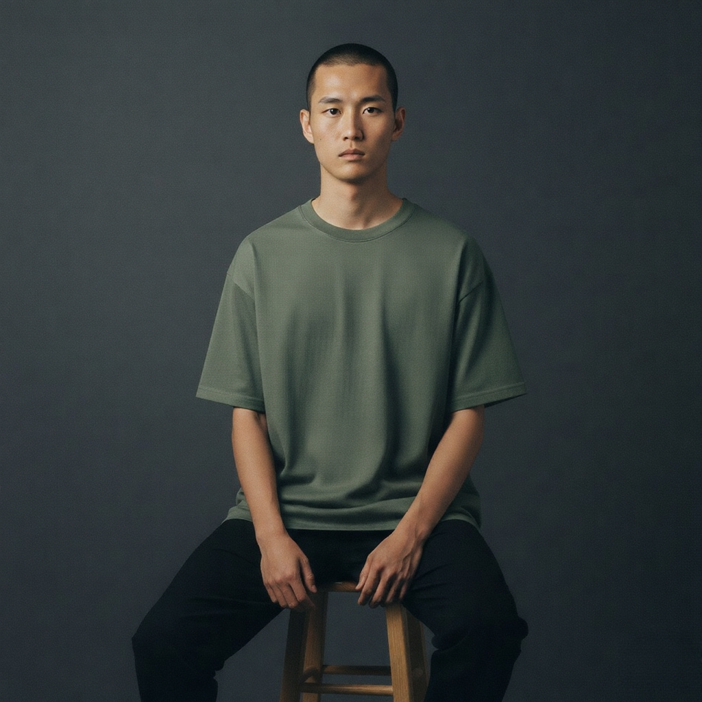 Oversized t-shirt  (sage green)