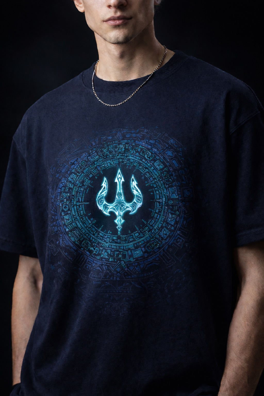 Men’s “Divy Trishul Tee” Graphic Printed T-Shirt – Premium Cotton | Regular & Oversized Fit