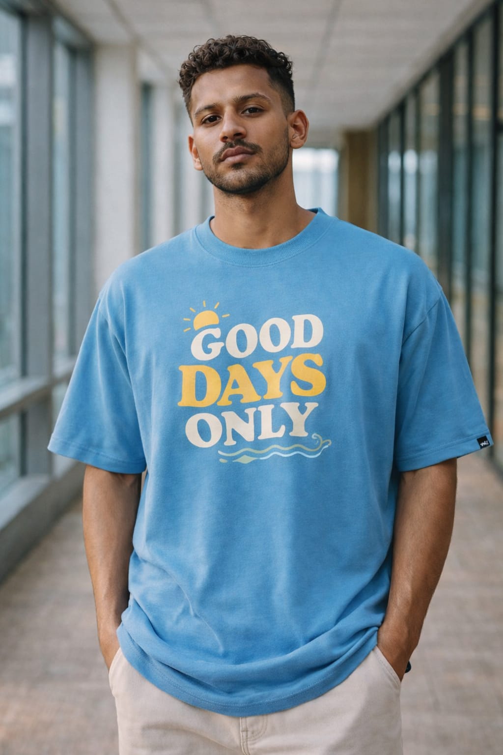 Men’s “Good Days Only” Graphic Printed T-Shirt – Premium Cotton | Regular & Oversized Fit