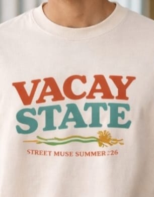 Men’s “Vacay State Summer” Graphic Printed T-Shirt – Premium Cotton | Regular & Oversized Fit