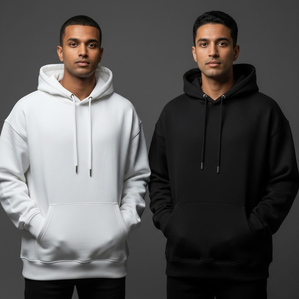 Super Comfy Hoodies – Pack of 2 Combo (Black & White)