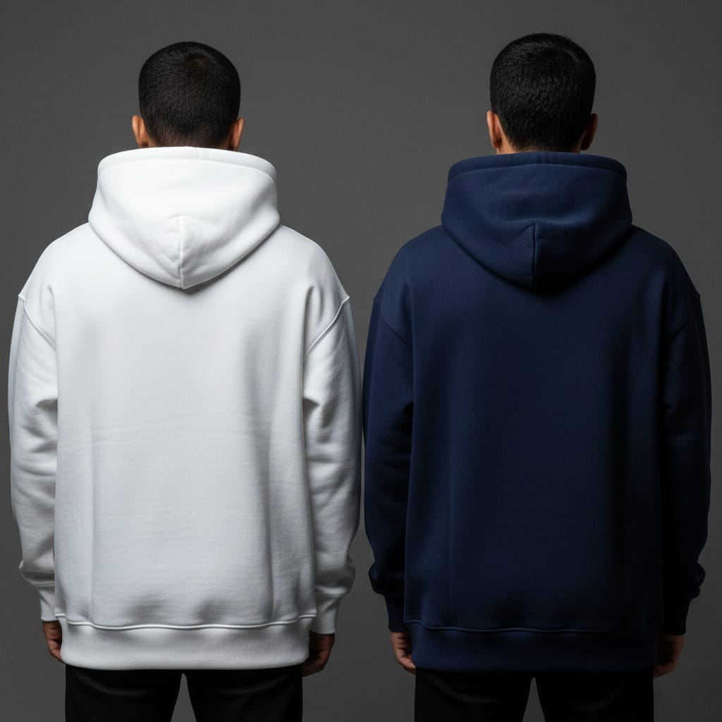 Super Comfy Hoodies – Pack of 2 Combo (White & Blue)