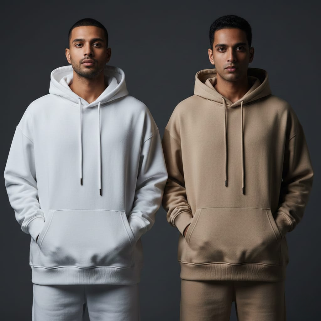 Super Comfy Hoodies – Pack of 2 Combo (Beige & White)