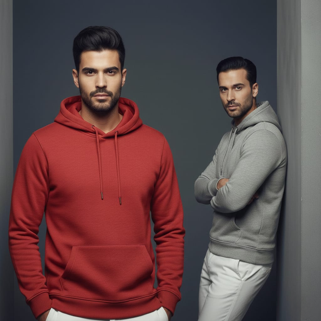 Pack of 2 Premium Hoodies – Ultimate Comfort & Style Combo (Red & Gray)