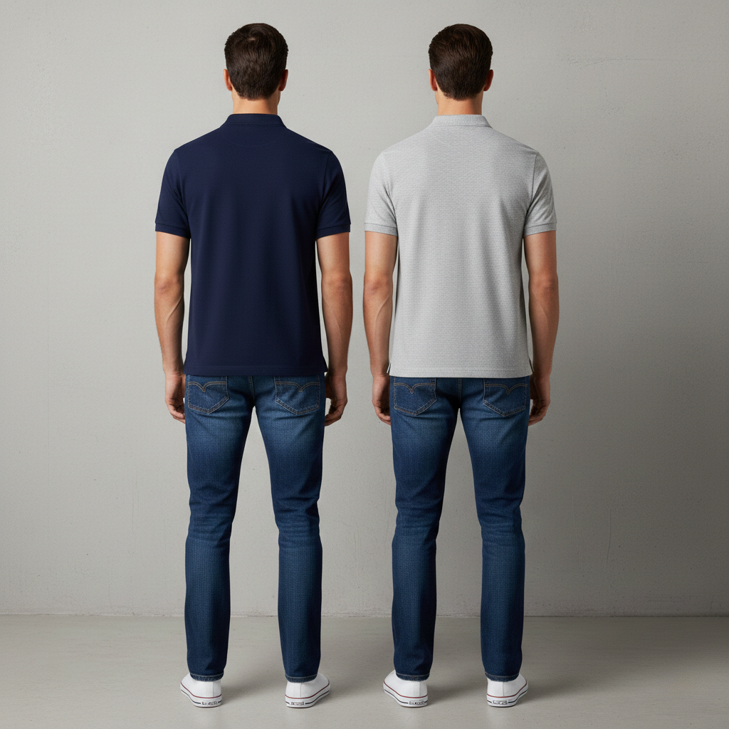Polo T-Shirts – Pack of 2 ( navy and grey )
