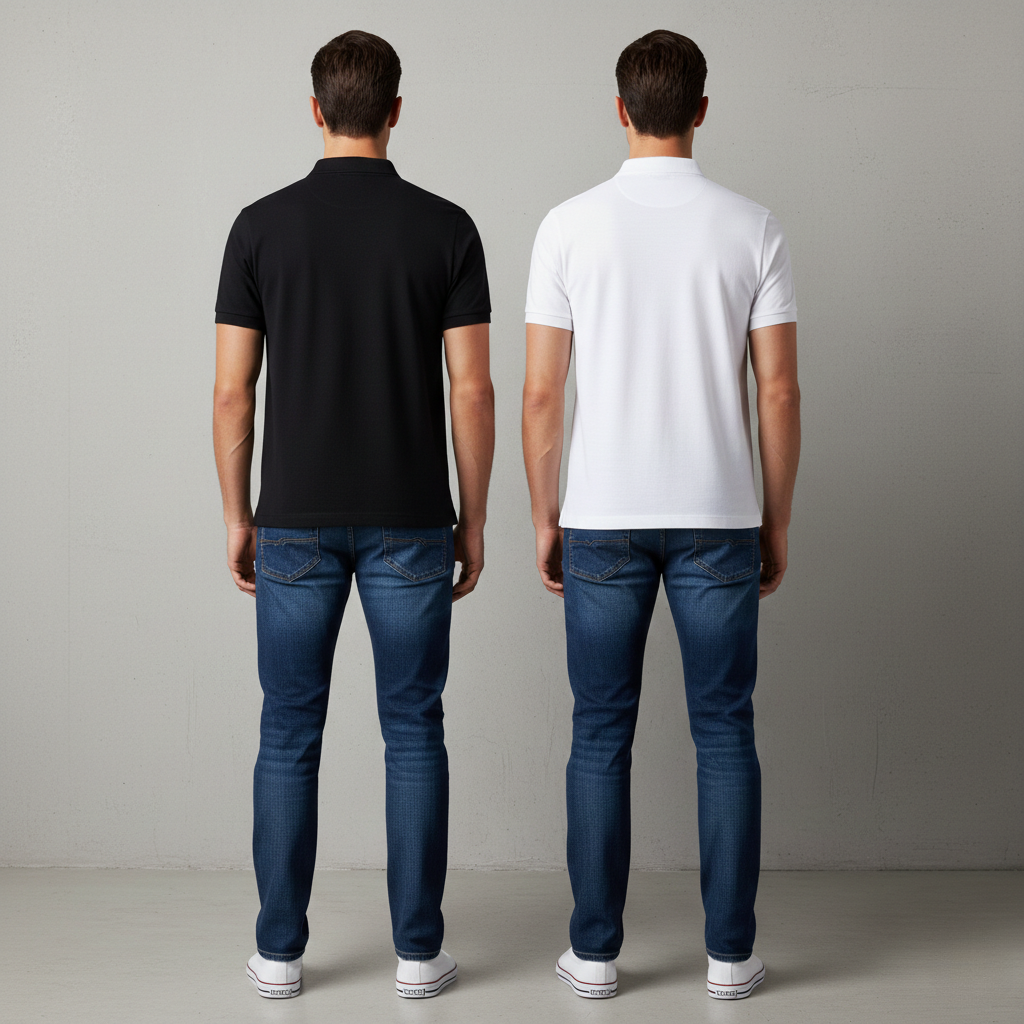 Polo T-Shirts – Pack of 2 ( black and white )