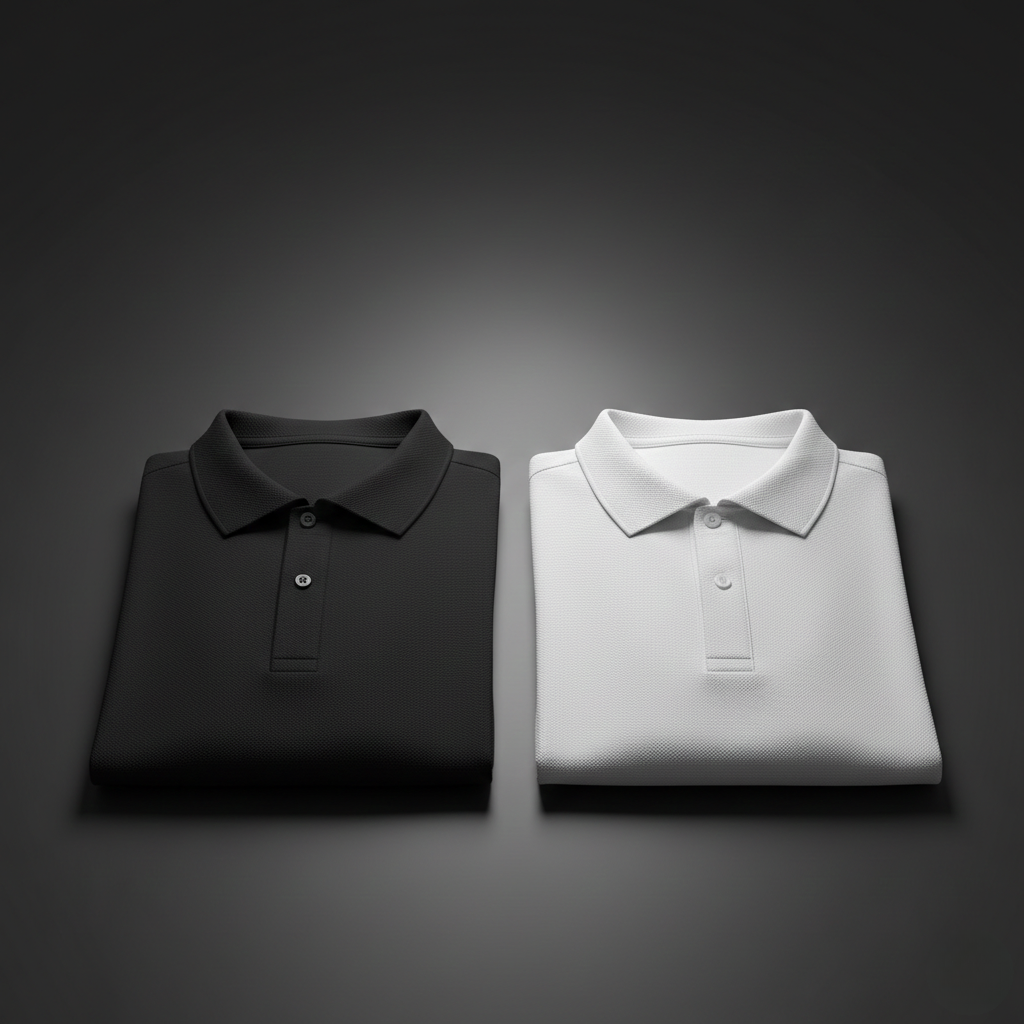 Polo T-Shirts – Pack of 2 ( black and white )