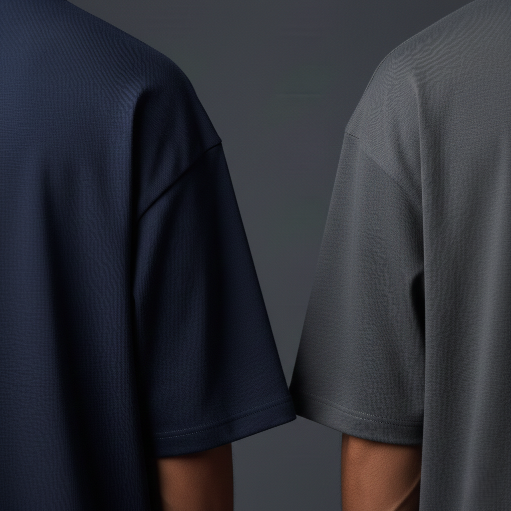 Pack of 2 Oversized t-shirt  (navy and charcoal)
