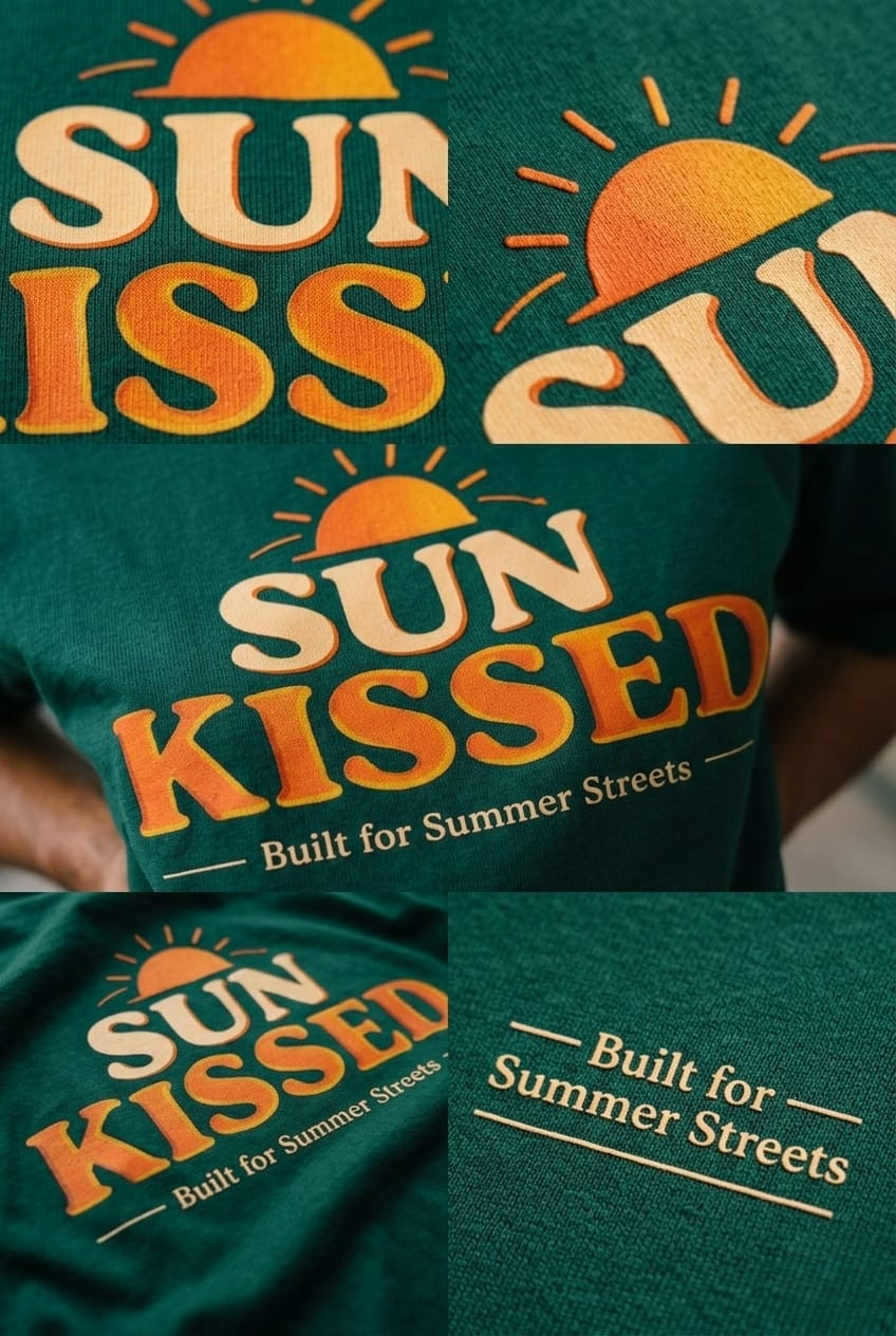 Men’s “Sun Kissed” Graphic Printed T-Shirt – Premium Cotton | Regular & Oversized Fit