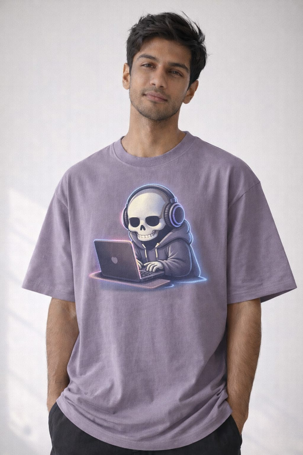 Men’s “Hacker Mode” Graphic Printed T-Shirt – Premium Cotton | Regular & Oversized Fit