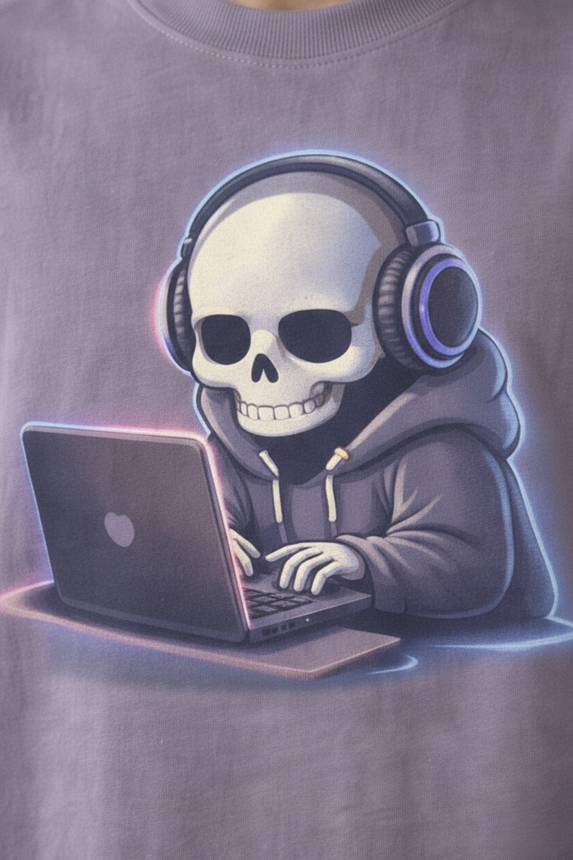 Men’s “Hacker Mode” Graphic Printed T-Shirt – Premium Cotton | Regular & Oversized Fit