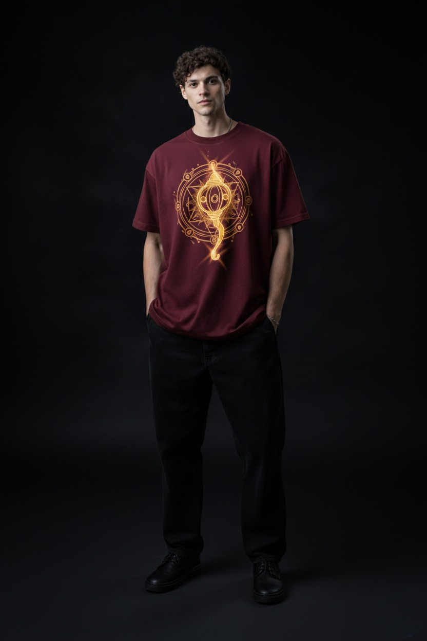 Men’s “Swarna Hanumat Astra” Graphic Printed T-Shirt – Premium Cotton | Regular & Oversized Fit