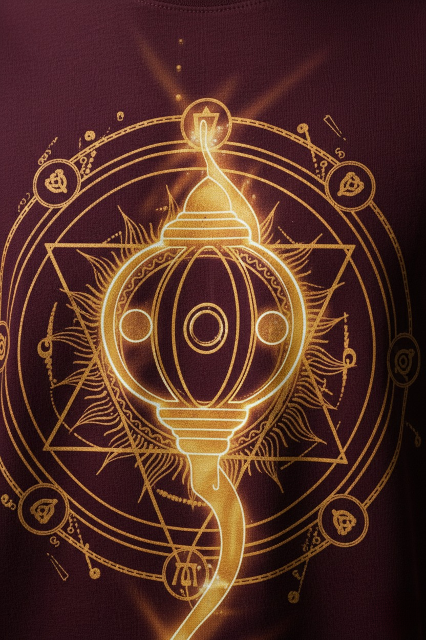 Men’s “Swarna Hanumat Astra” Graphic Printed T-Shirt – Premium Cotton | Regular & Oversized Fit