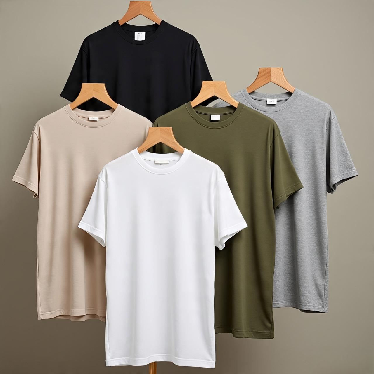Combo of 5 Pure Cotton T-Shirts – Just ₹1299