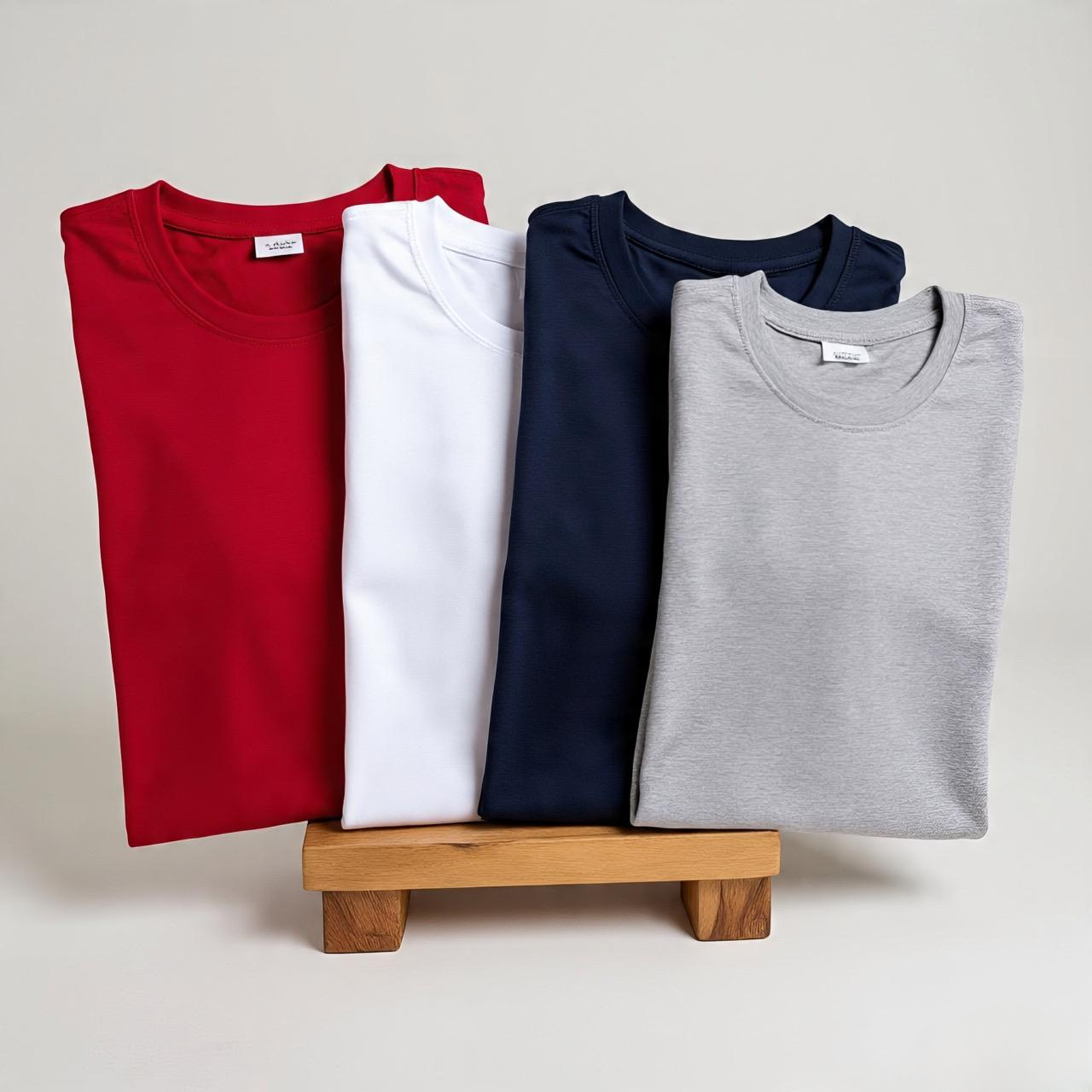 Combo of 4 Pure Cotton T-Shirts – Just ₹999