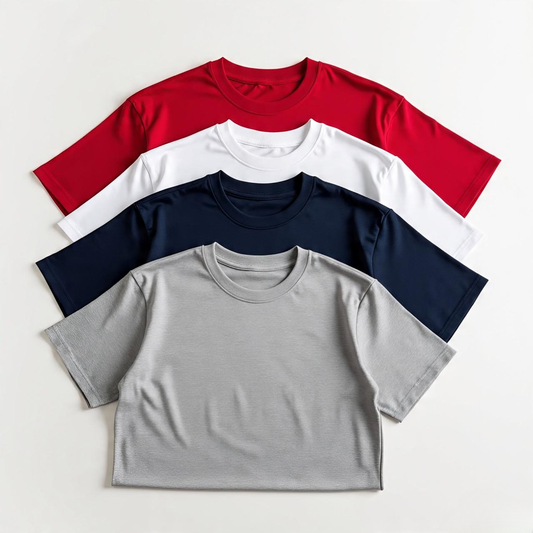 Combo of 4 Pure Cotton T-Shirts – Just ₹1299