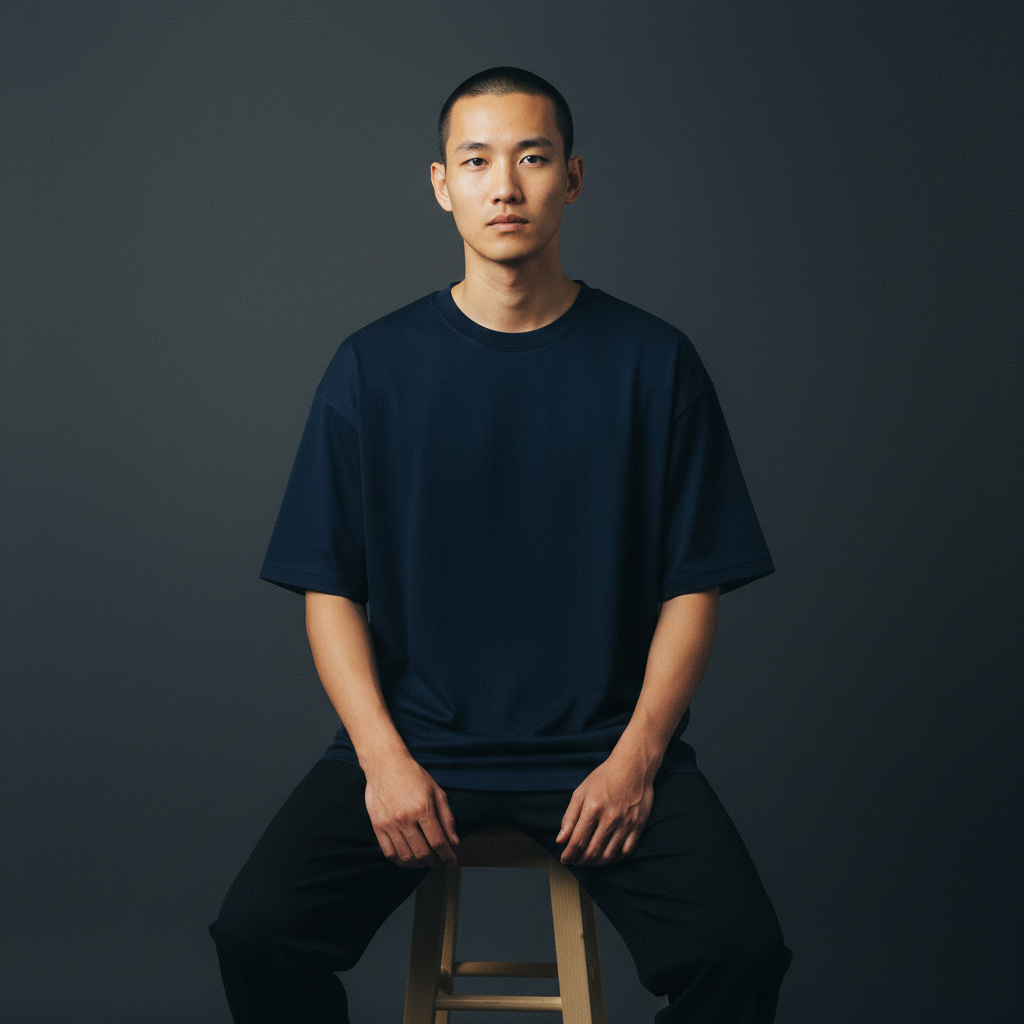 Oversized t-shirt  (navy blue)