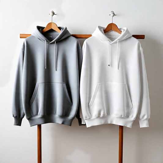 Pack of 2 Premium Hoodies – Ultimate Comfort & Style Combo (White & Grey)