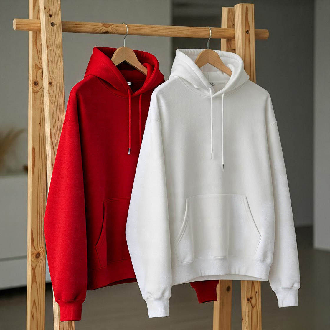 Pack of 2 Premium Hoodies – Ultimate Comfort & Style Combo (White & Red)