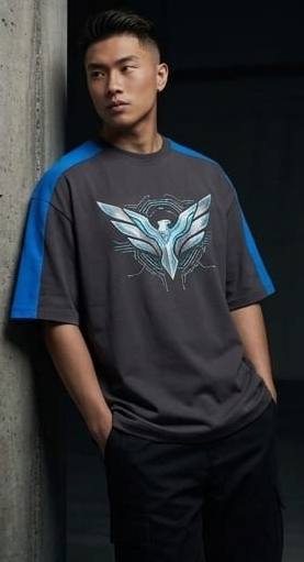 Men’s “Cyber Falcon 88” Graphic Printed T-Shirt – Premium Cotton | Regular & Oversized Fit