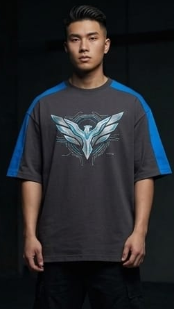 Men’s “Cyber Falcon 88” Graphic Printed T-Shirt – Premium Cotton | Regular & Oversized Fit