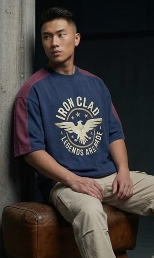 Men’s “Iron Eagle 73” Graphic Printed T-Shirt – Premium Cotton | Regular & Oversized Fit