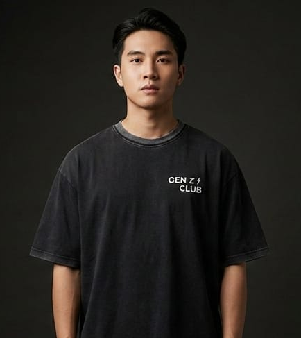 Men’s “GEN Z Club” Graphic Printed T-Shirt – Premium Cotton | Regular & Oversized Fit