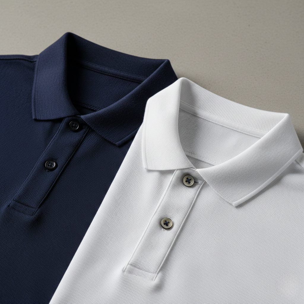 Polo T-Shirts – Pack of 2 (navy and white)