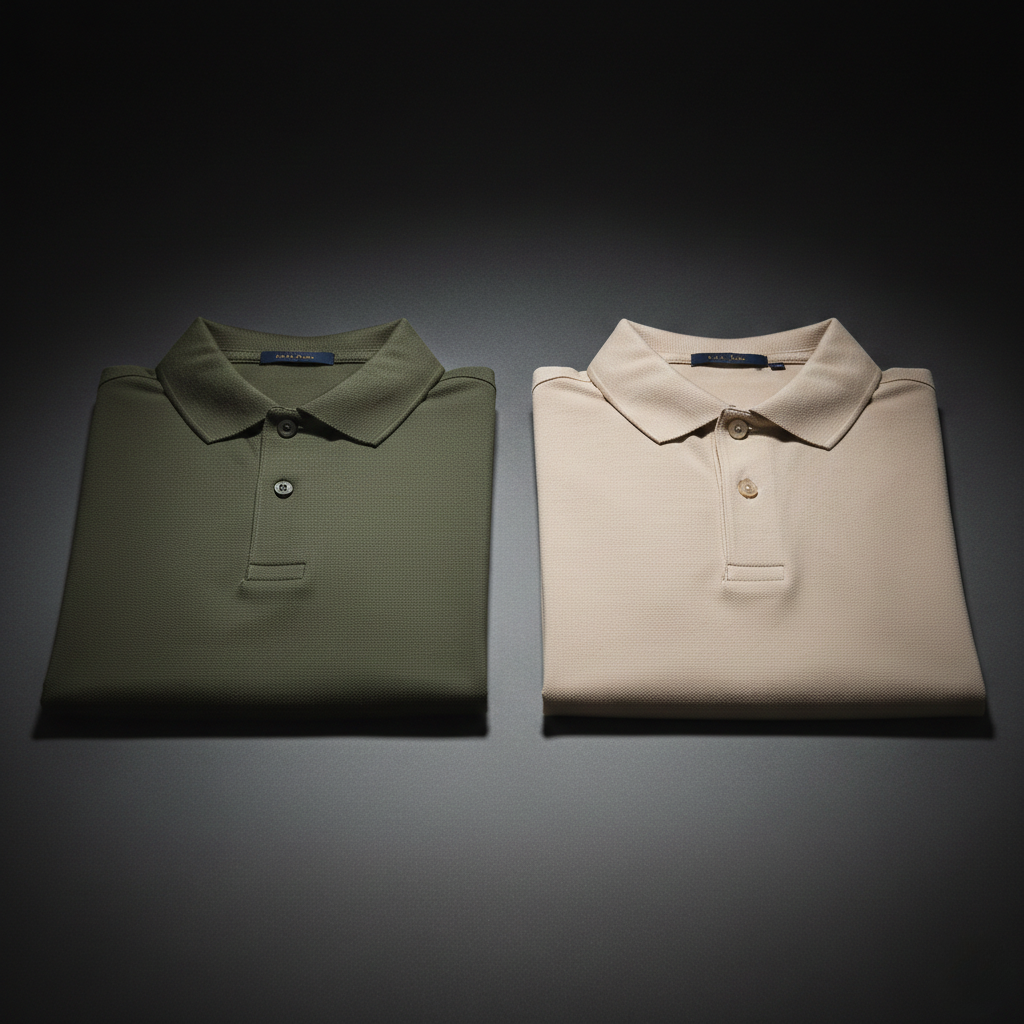 Polo T-Shirts – Pack of 2 (olive and beige )