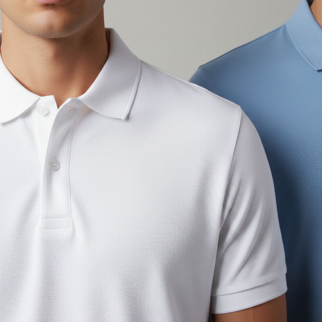 Polo T-Shirts – Pack of 2 (white and sky blue )