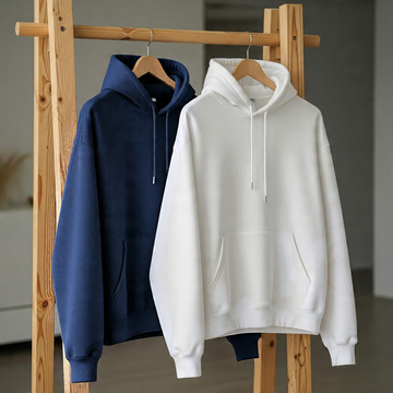 Pack of 2 Premium Hoodies – Ultimate Comfort & Style Combo (White & Blue)