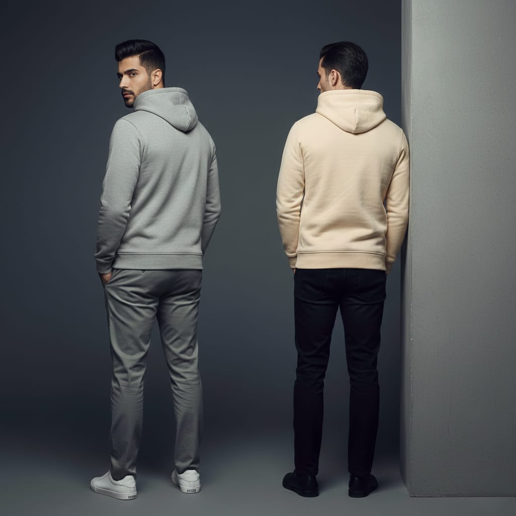 Pack of 2 Premium Hoodies – Ultimate Comfort & Style Combo (Gray & beige)