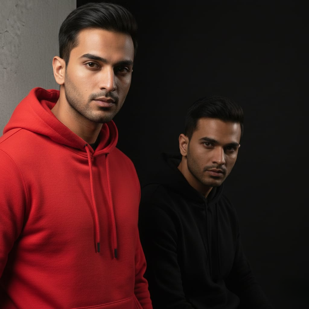 Pack of 2 Premium Hoodies – Ultimate Comfort & Style Combo (Black & Red)