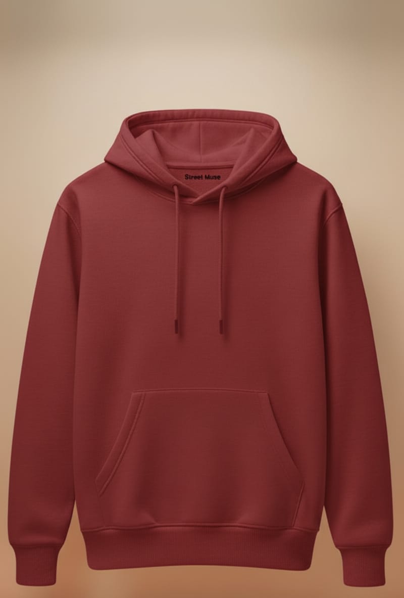 Premium 5-Thread Fleece Hoodie –Rose gold