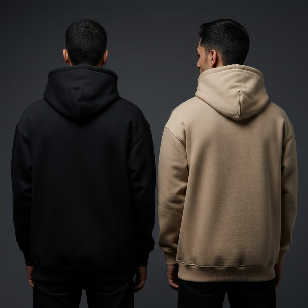 Super Comfy Hoodies – Pack of 2 Combo (Beige & Black)